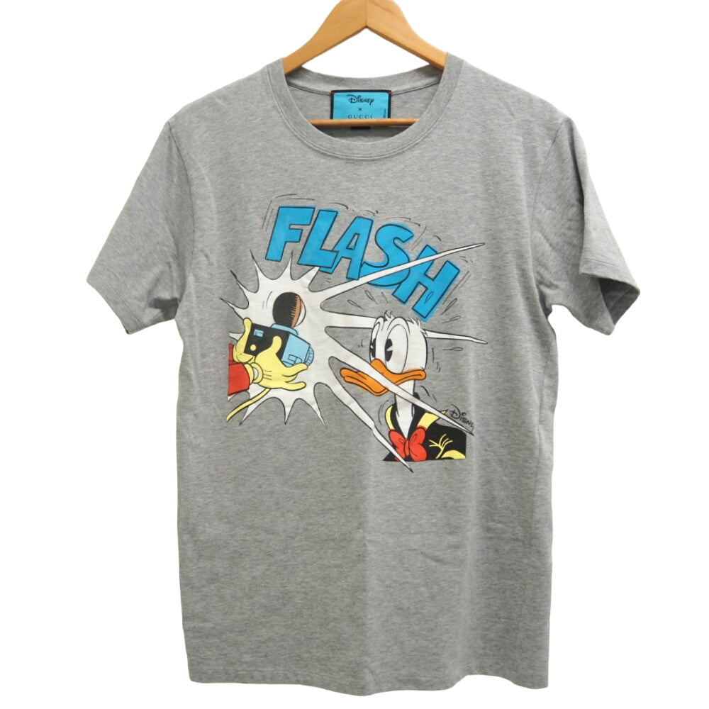 GUCCI Short sleeve T-shirt 548334 cotton gray Donald duck unisex(Unisex) XXS Used