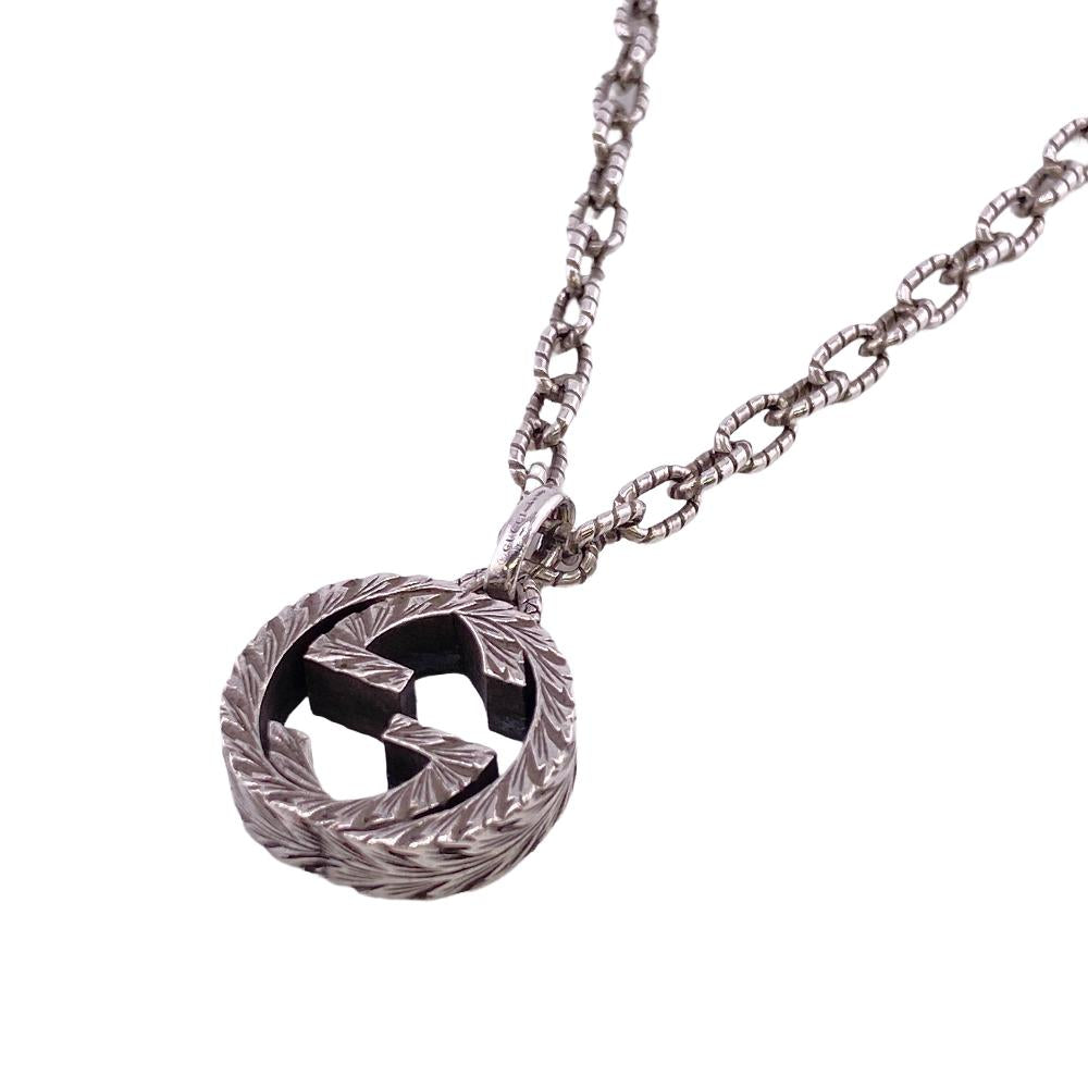 GUCCI Necklace Silver925 Silver 925 15.9g Interlocking G Arabesque unisex(Unisex) Used