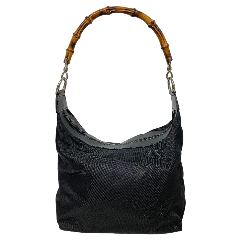 GUCCI Handbag Nylon black Bamboo Women Used