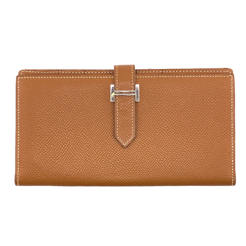 HERMES Long Wallet Purse Epsom Brown Beansufla