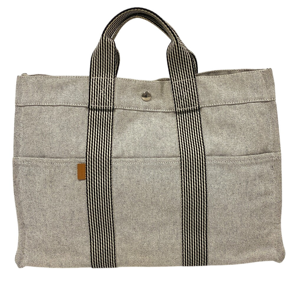HERMES Tote Bag canvas gray New Fool ToeMM