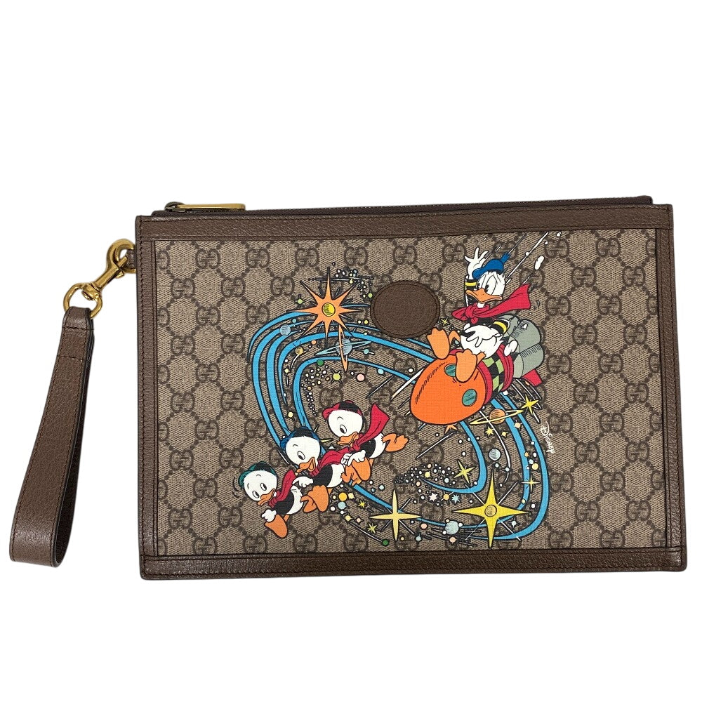 GUCCI Clutch bag 647925 PVC, Leather Brown GG Supreme