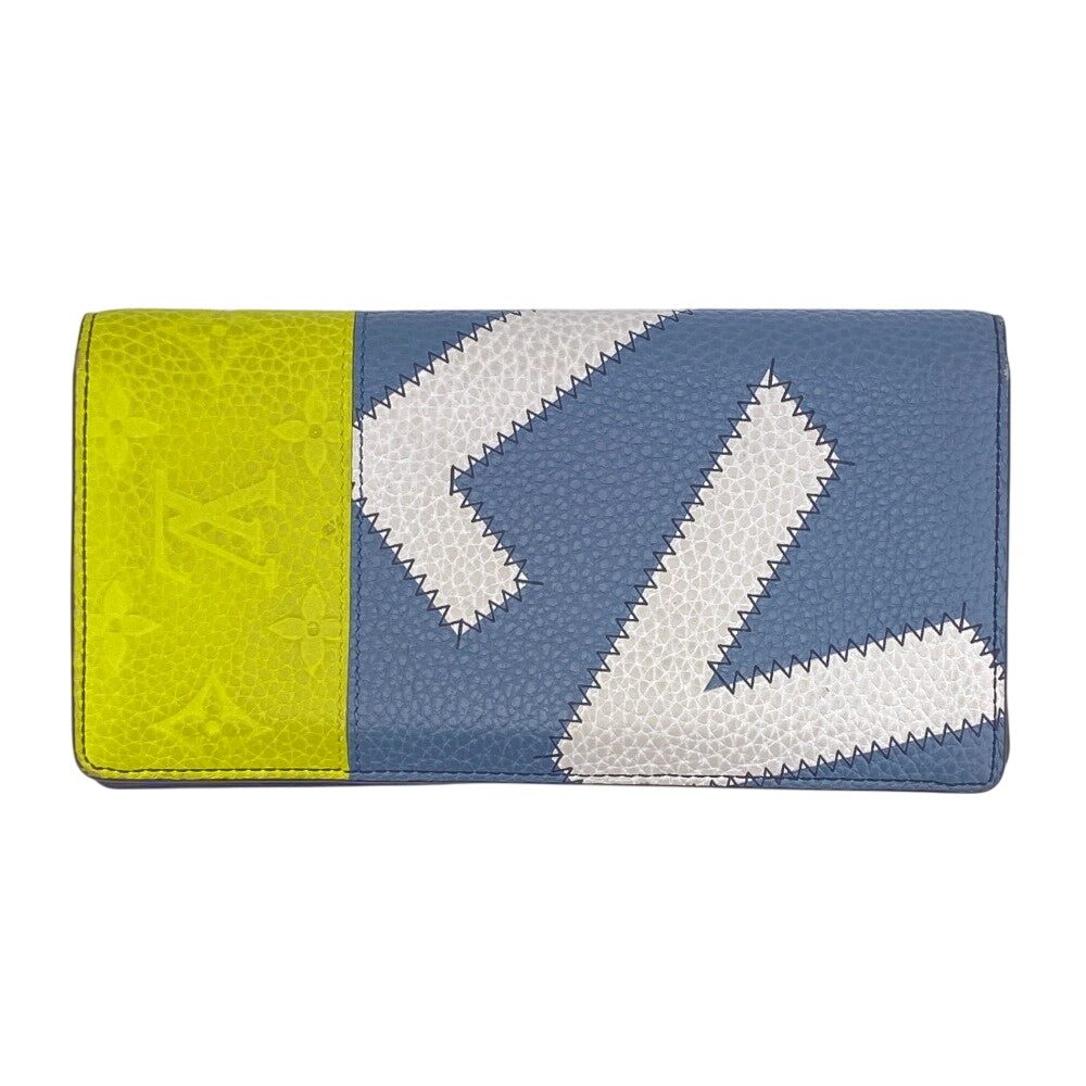 LOUIS VUITTON Bifold Wallet M81440 Taurillon Clemence blue Taurillon Clemence Portefeuille Brazza