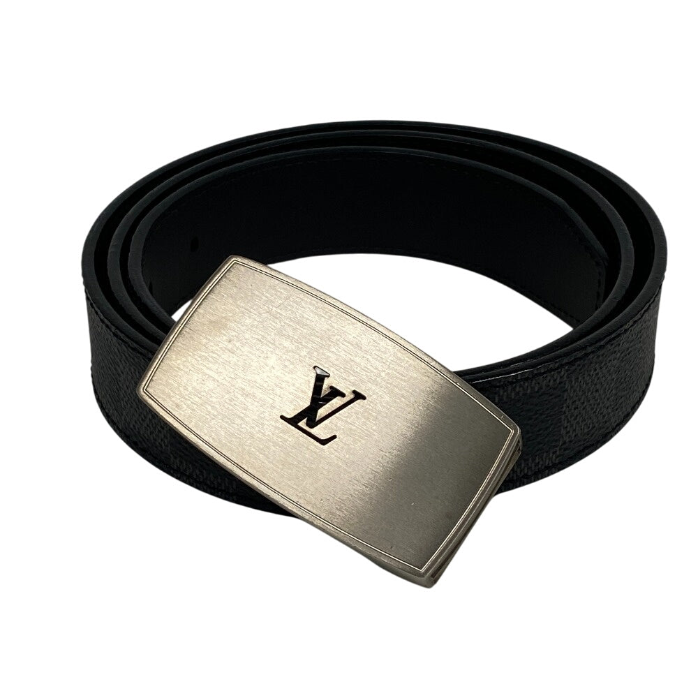 LOUIS VUITTON belt M9638 Leather, PVC black Damier Graphite Santur LVCUT 90/36