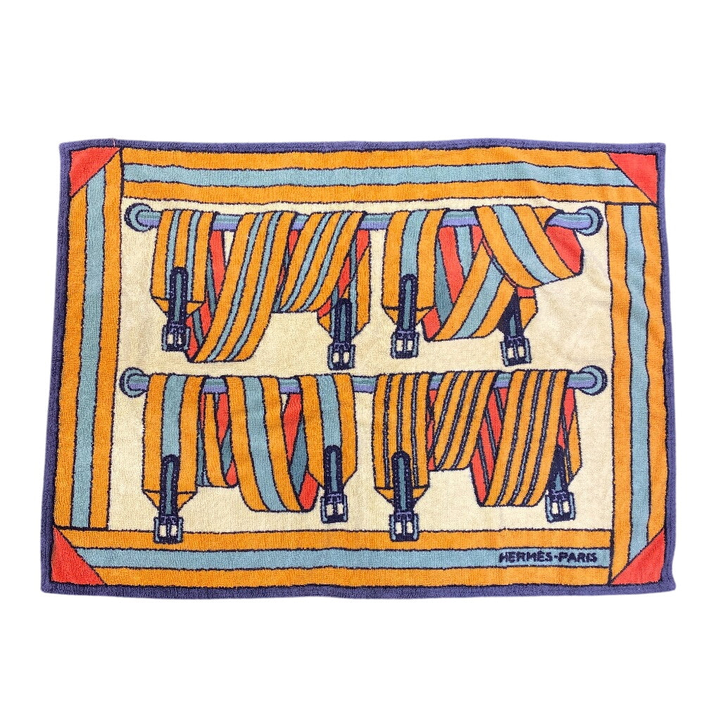 HERMES towel cotton Orange Women(Unisex) Used