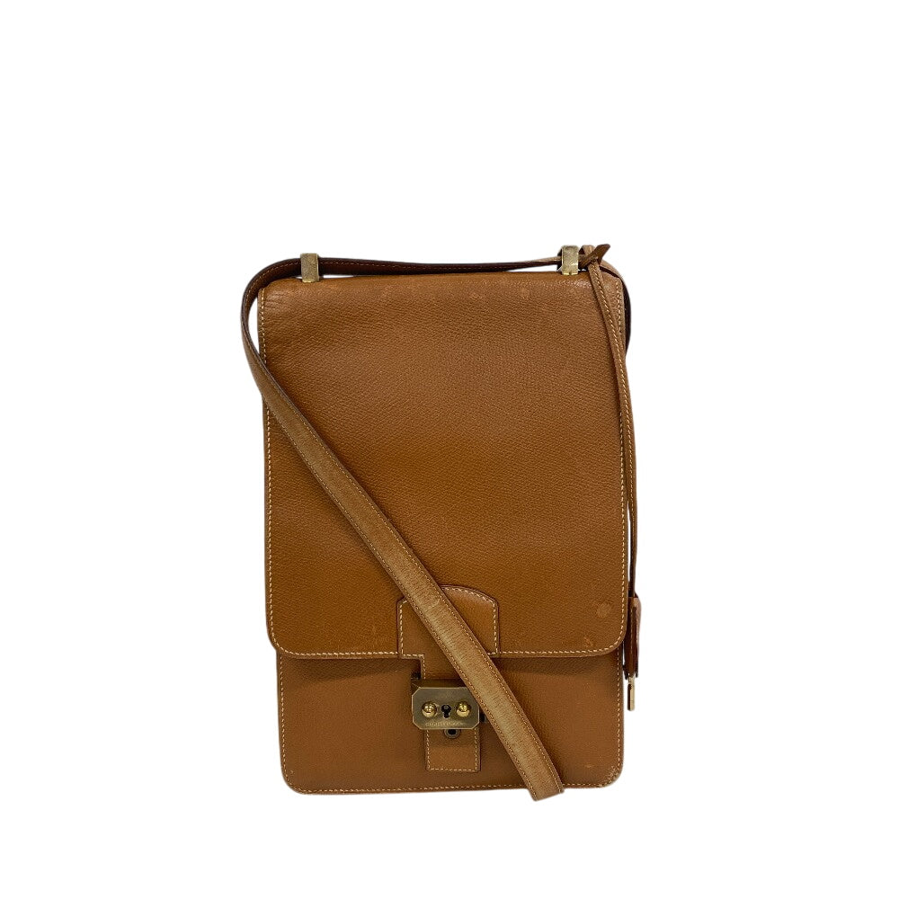 HERMES Shoulder Bag leather beige Sac Adepesh DPLG mens Used