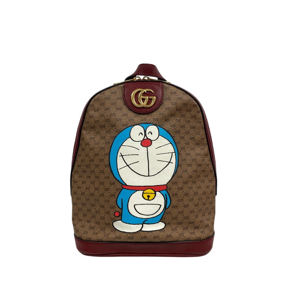 GUCCI Backpack 647816 PVC, Leather beige Mini GG Supreme Women Used