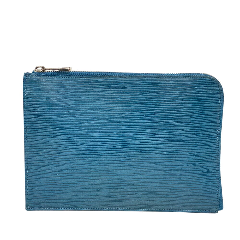 LOUIS VUITTON Clutch bag M58842 leather turquoise blue Epi Pochette Jules PM mens Used