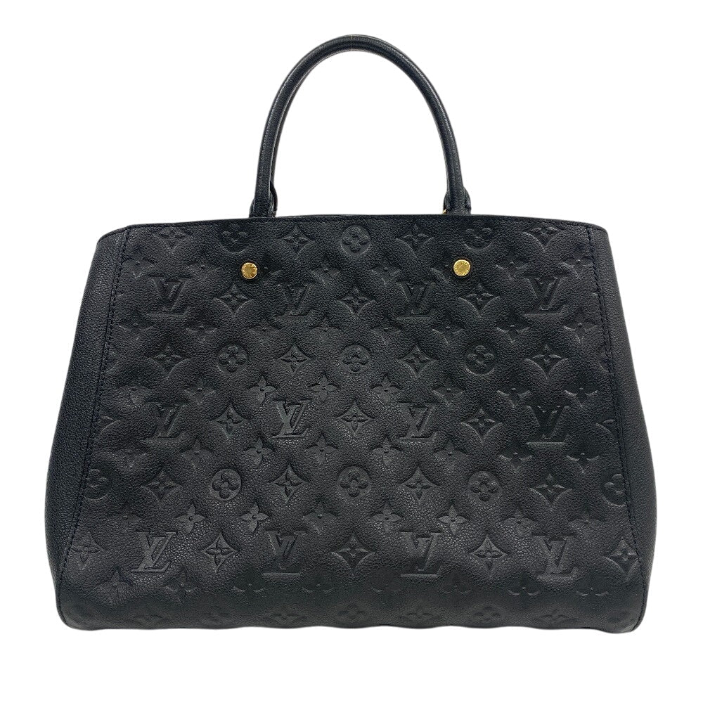 LOUIS VUITTON Handbag M41069 leather black Monogram Ann Platt Montaigne GM Women(Unisex) Used