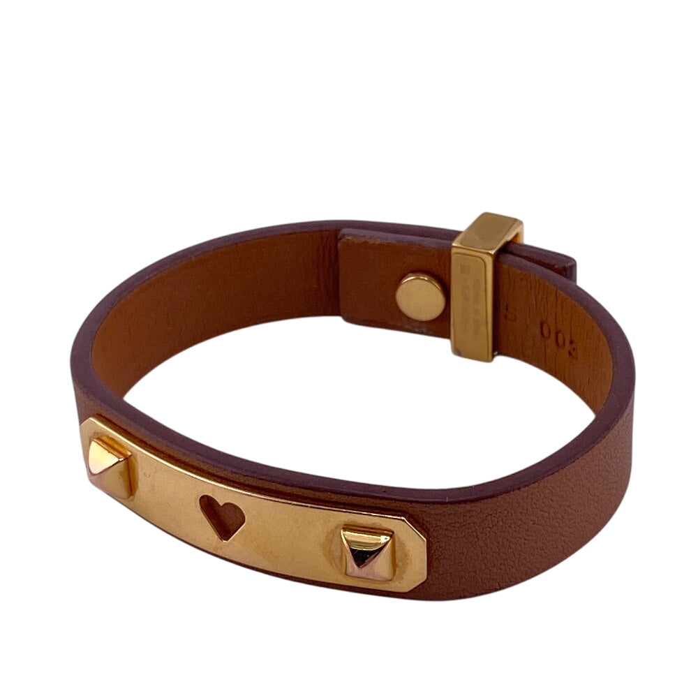 HERMES bracelet leather Brown Asdukour(Unisex) Used