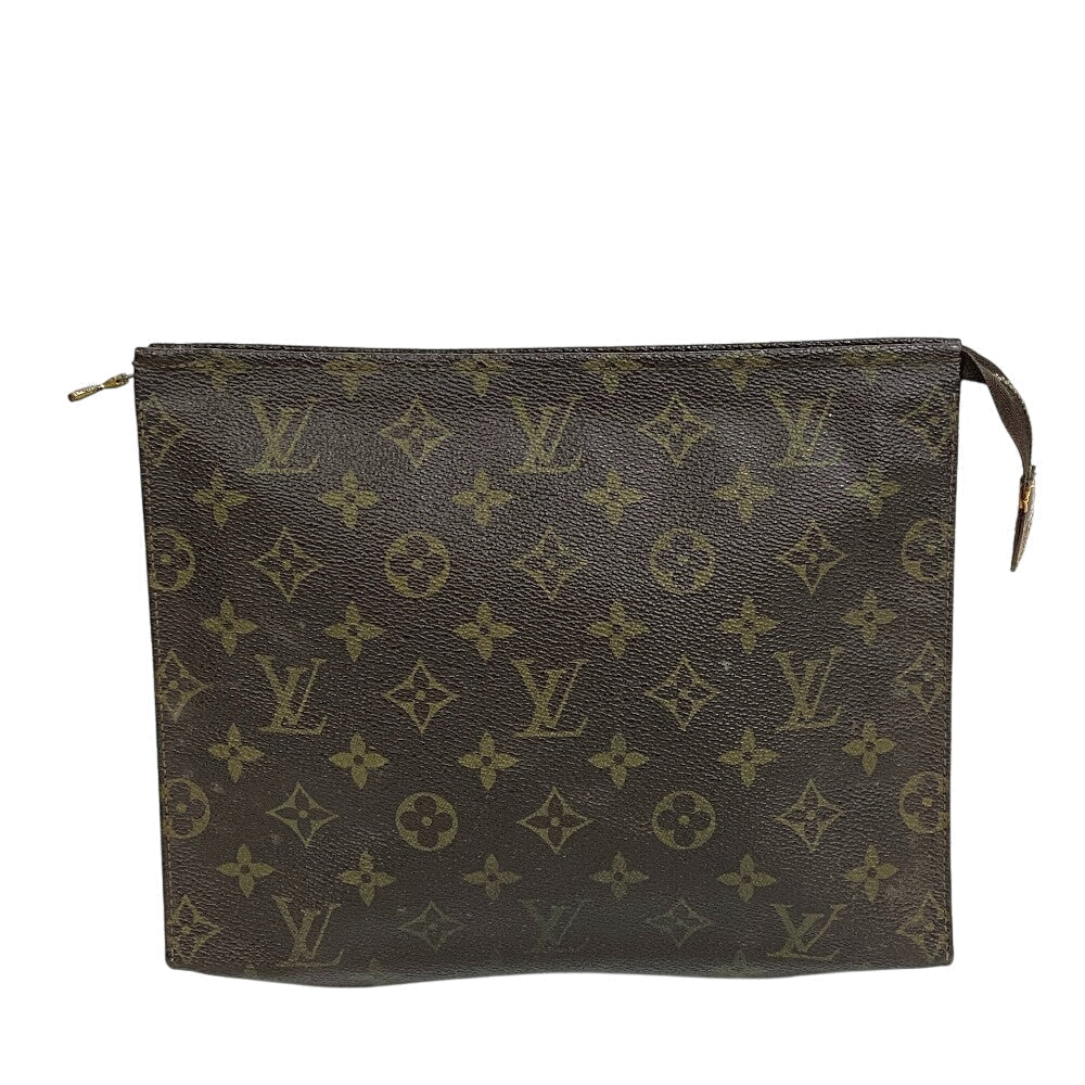 LOUIS VUITTON Clutch bag M47542 leather Brown Monogram Posh Cracking Ted 26