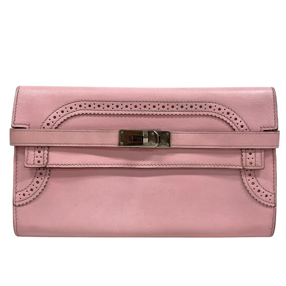 HERMES Long Wallet Purse 068964CK3Q Vaux Swift pink Kelly Wallet Gillies