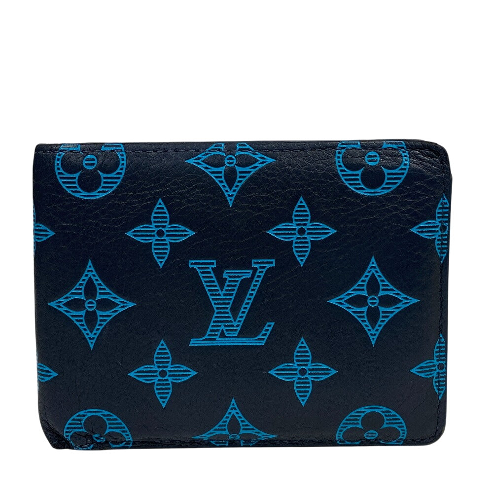 LOUIS VUITTON Bifold Wallet M82323 Monogram Navy Monogram shadow Portefeuille Multibble