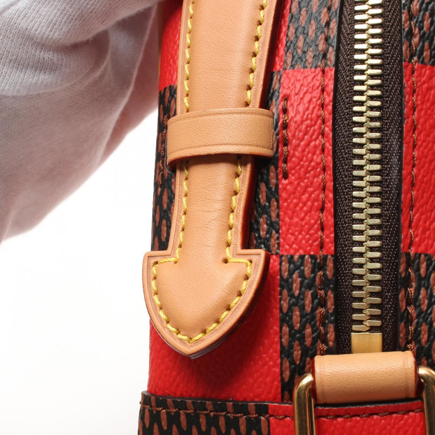 Louis Vuitton Color Rouge Coated Canvas Leather Handbag