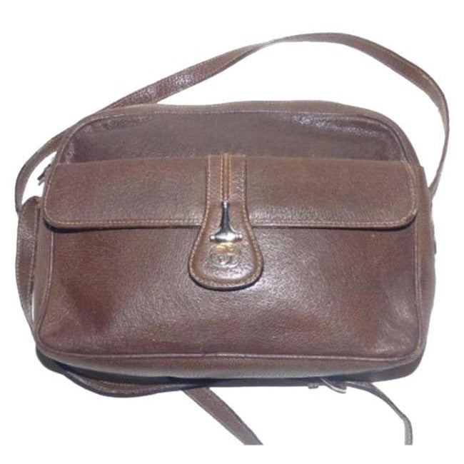 Gucci Vintage Medium Brown Very Supple Leather Cross Body Bag
