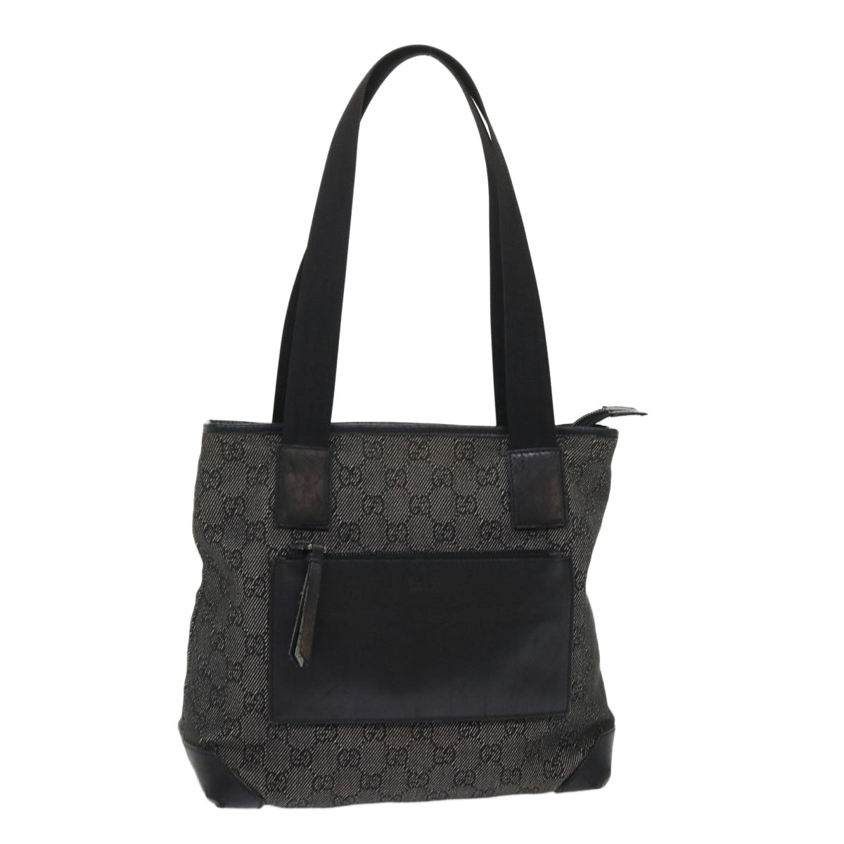 GUCCI GG Canvas Shoulder Bag Leather Black 28893 ac2029