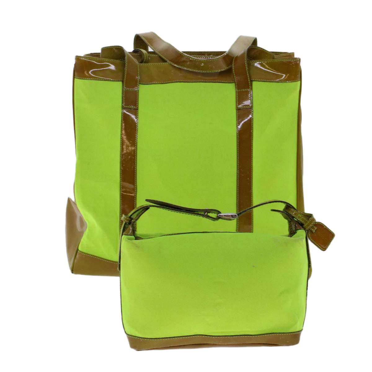 GUCCI Hand Bag Canvas 2Set Yellow ar9899B