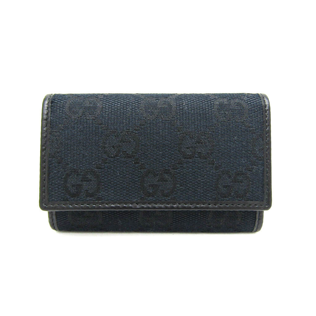 Gucci Men Women Leather Gg Canvas Key