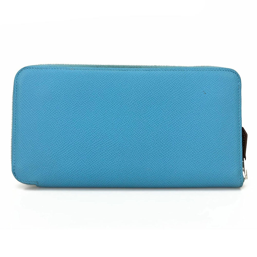 HERMES Long Wallet Purse Epsom, Silk Brunol Azap long silk in Women Used