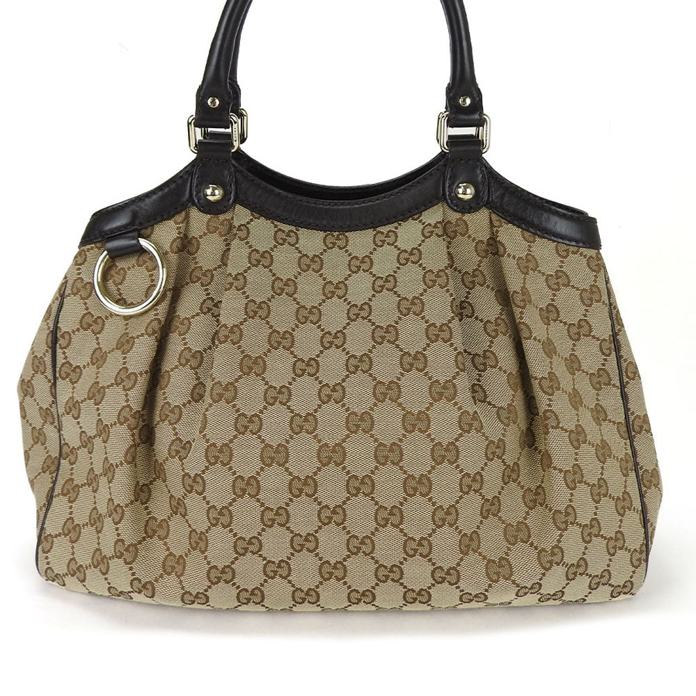 GUCCI Tote Bag 211944 GG canvas beige Sukey Women Used