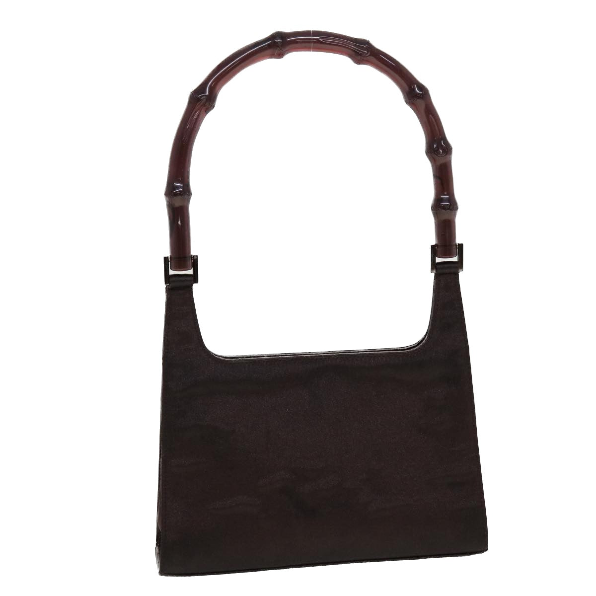 Gucci Bamboo Shoulder Bag Satin Purple 000.0822 bs5803