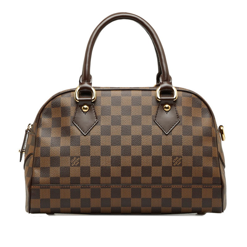 Louis Vuitton Damiere Duomo Handbag Mini Boston Bag N60008 Brown PVC Leather Louis Vuitton
