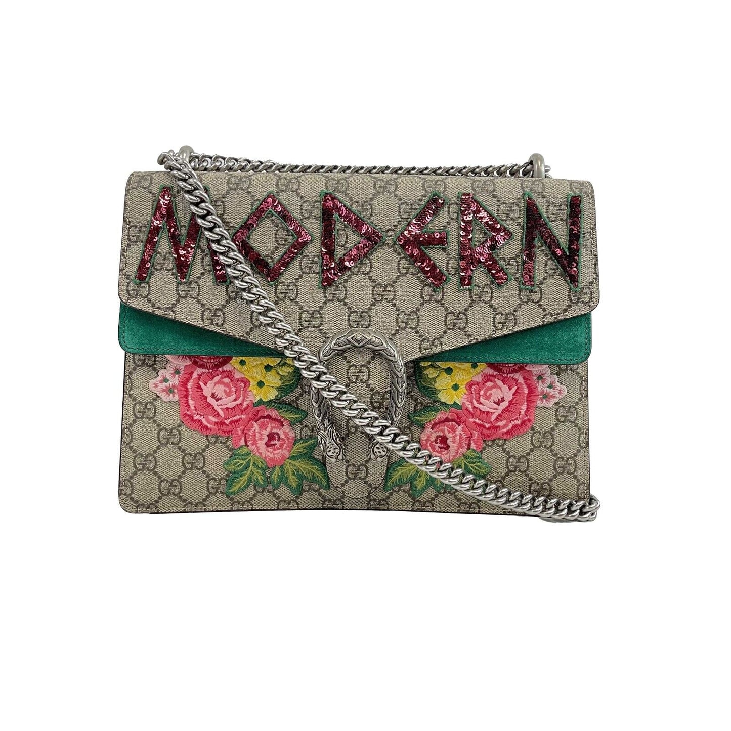 GUCCI - GG Supreme Monogram Embroidered Medium Dionysus Shoulder Bag