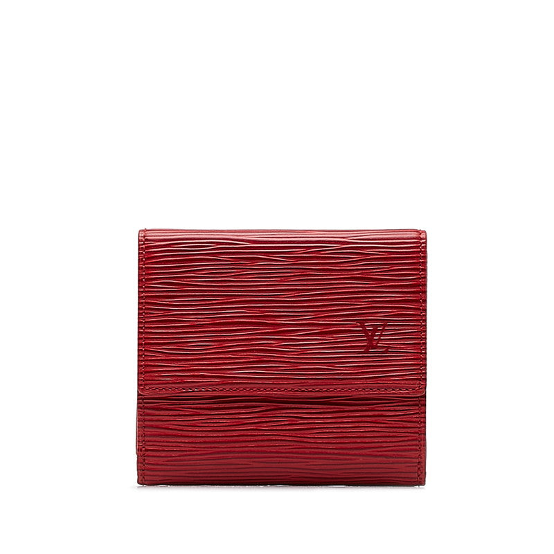 Louis Vuitton Epic Portemonnaie Belle Carthage Three Folded Wallet M6348E Castilian Red Leather Louis Vuitton