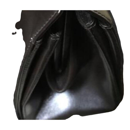 Gucci, unique, brown leather, large satchel style shoulder bag with a snap hinged top, two longer gold chain & leather shoulder straps