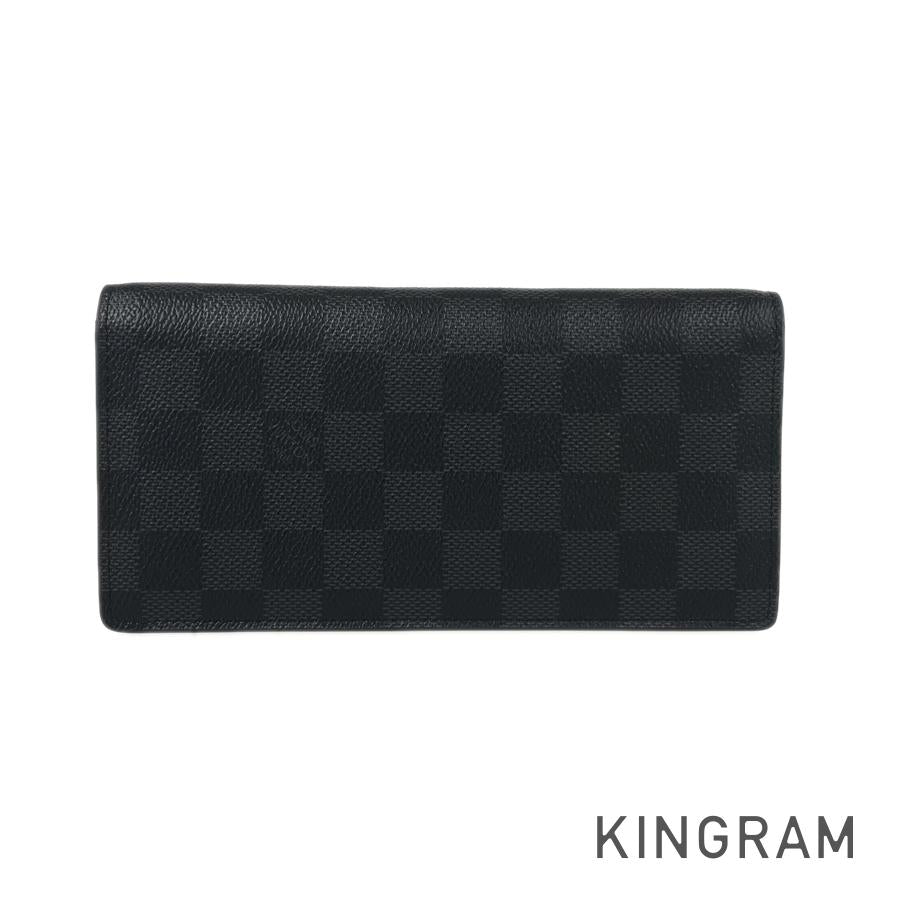 LOUIS VUITTON Damier Graphite Portefeuille Brazza N62665 Long wallet bifold