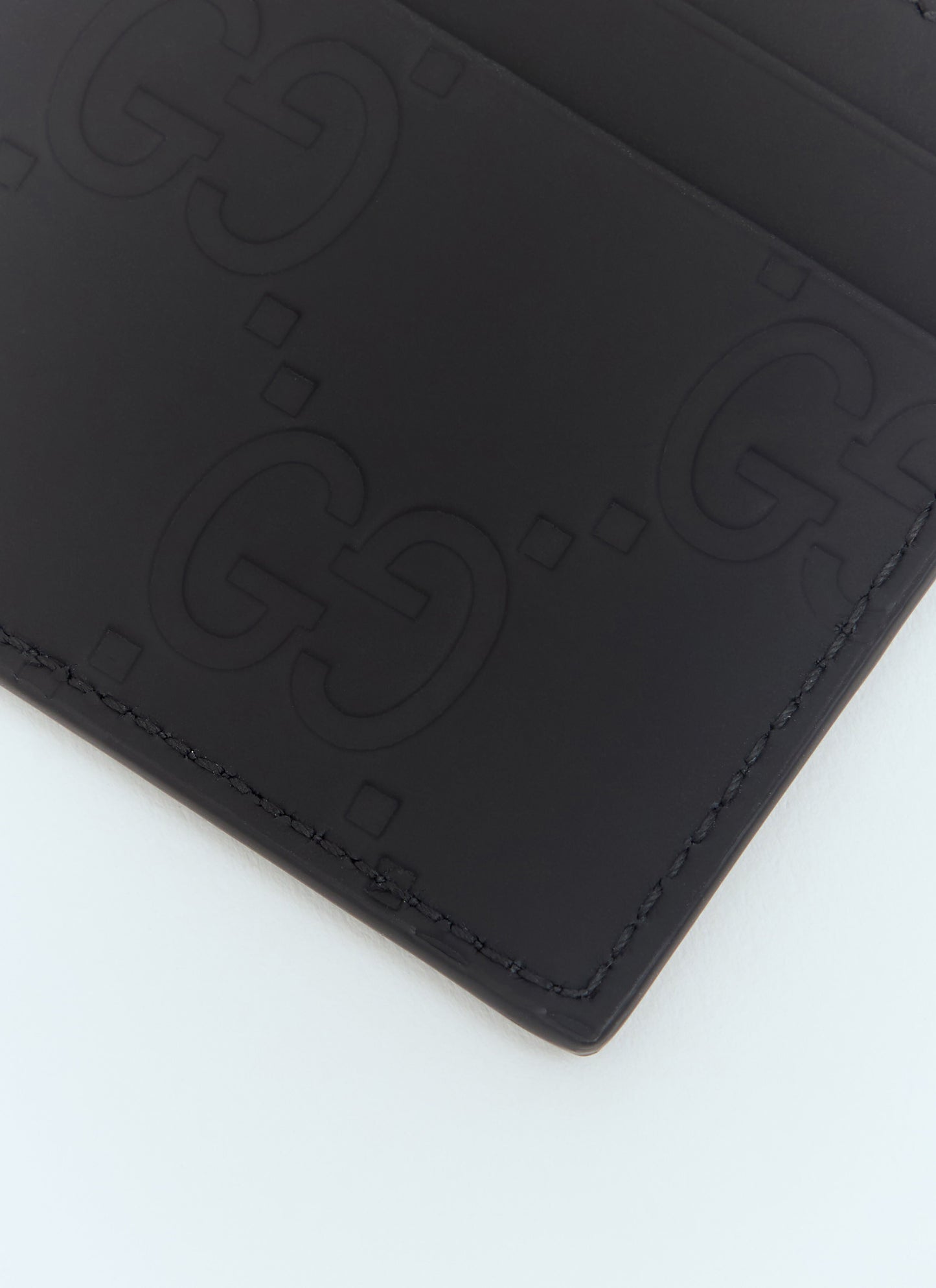Gucci Men Gg Rubber-Effect Cardholder