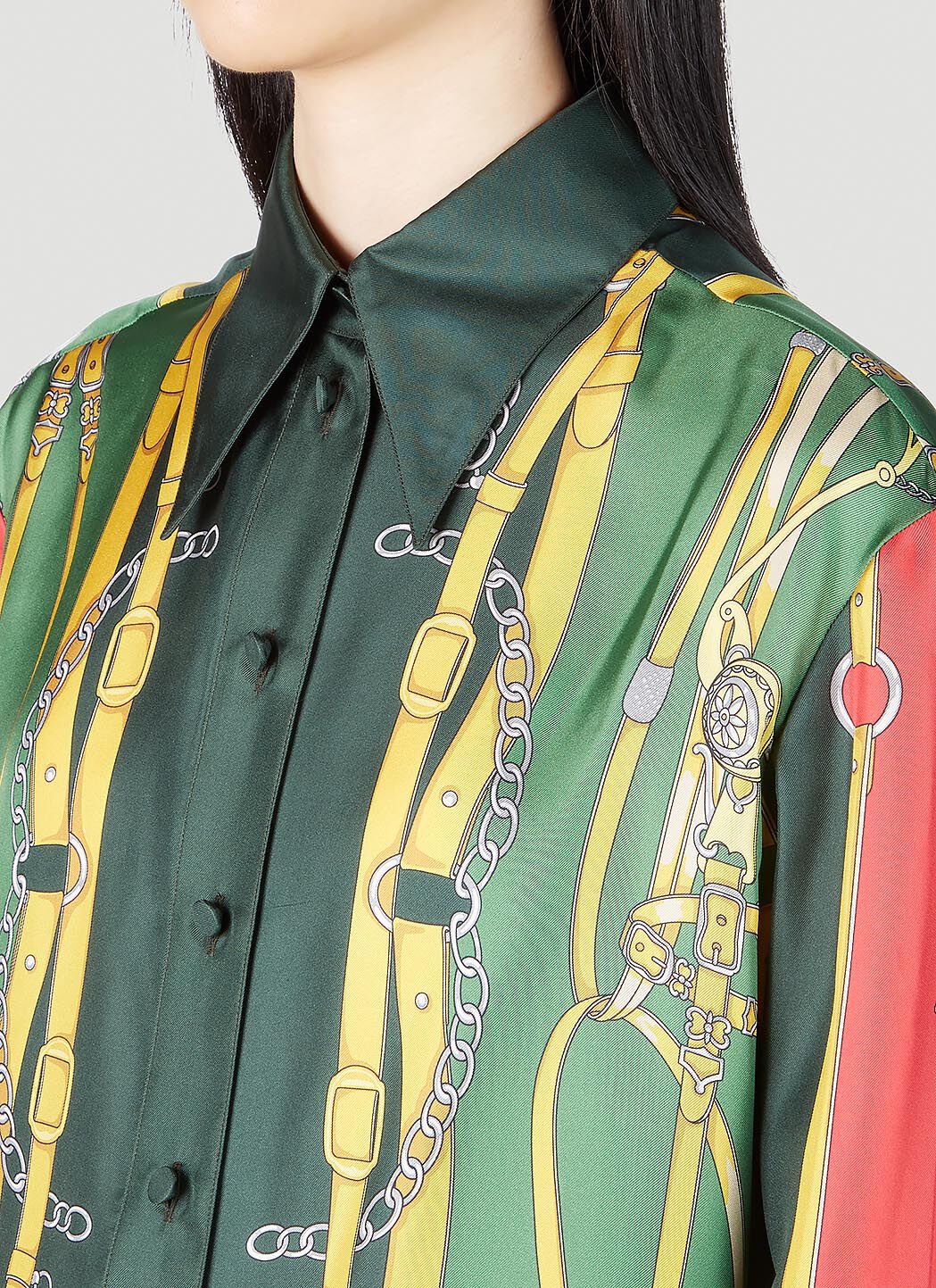 Gucci Women Harness And Double G Shirt