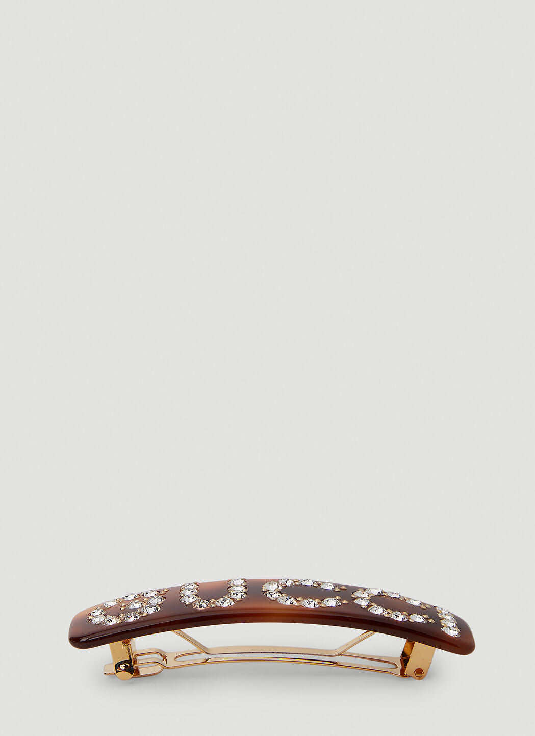 Gucci Women Crystal Logo Hair Clip
