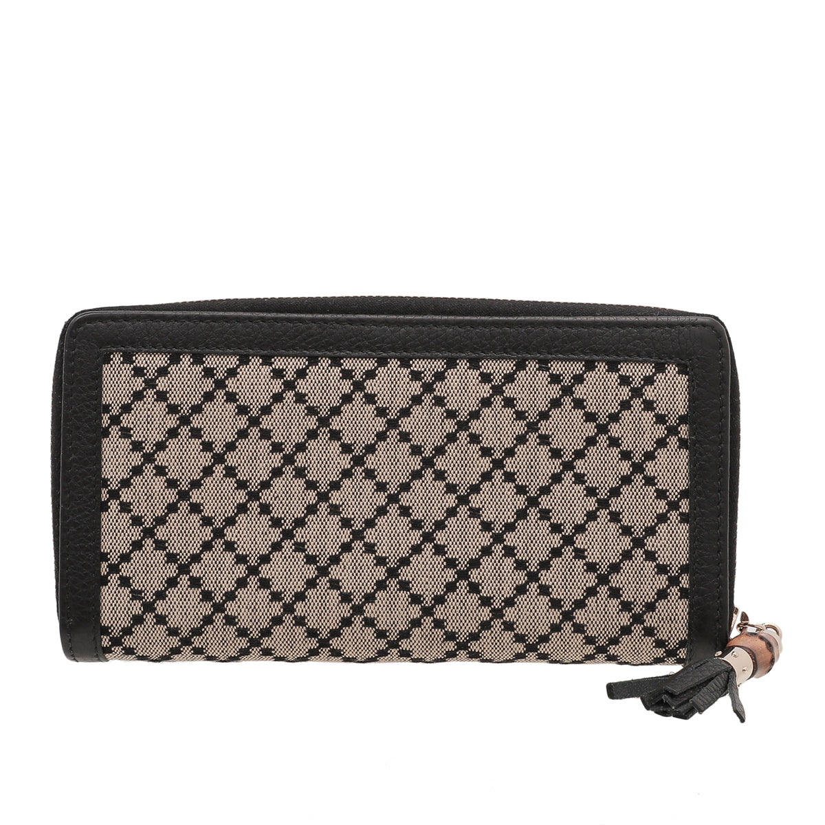 Gucci Bicolor Diamante Bamboo Tassel Zippy Wallet