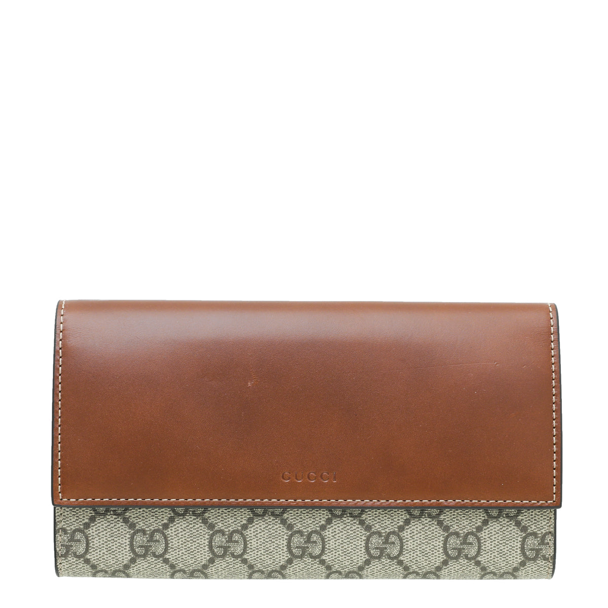 Gucci Brown GG Supreme Continental Wallet