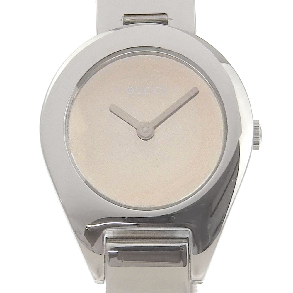 GUCCI Watches Quartz 6700L Stainless Steel Silver black dial Women Used