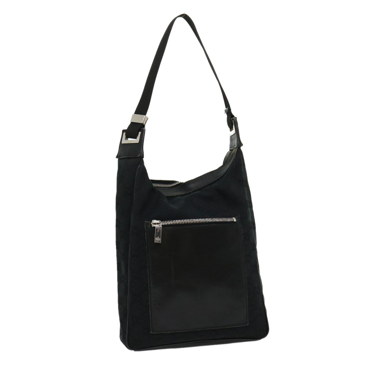 GUCCI GG Canvas Shoulder Bag Black ki2082