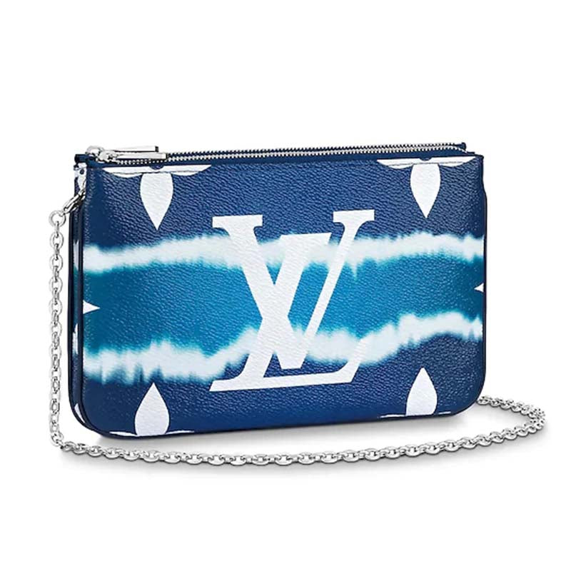 LOUIS VUITTON Double Zip Limited Edition Escale Monogram Giant Pochette