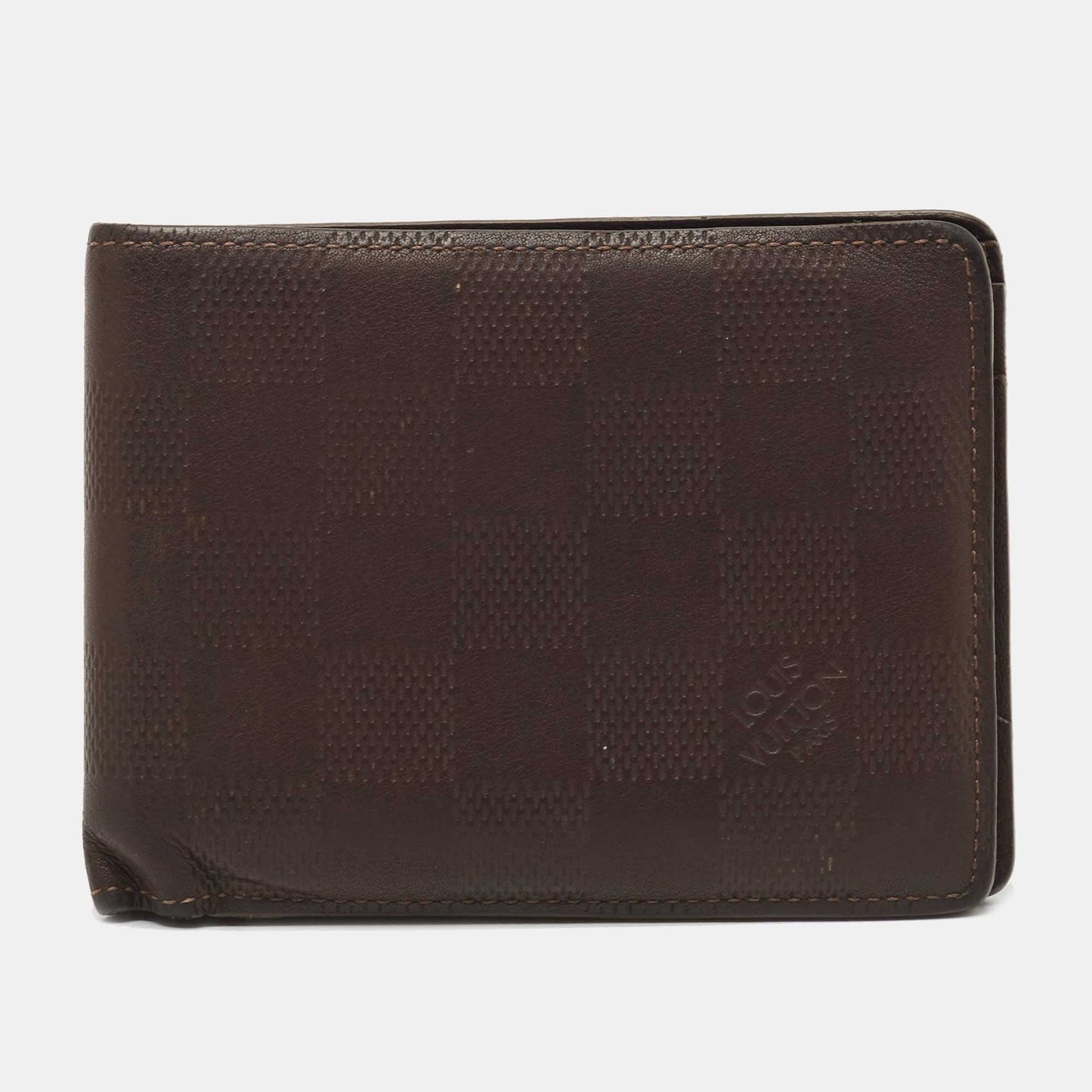LOUIS VUITTON Brown Infini Leather Multiple Bifold Wallet