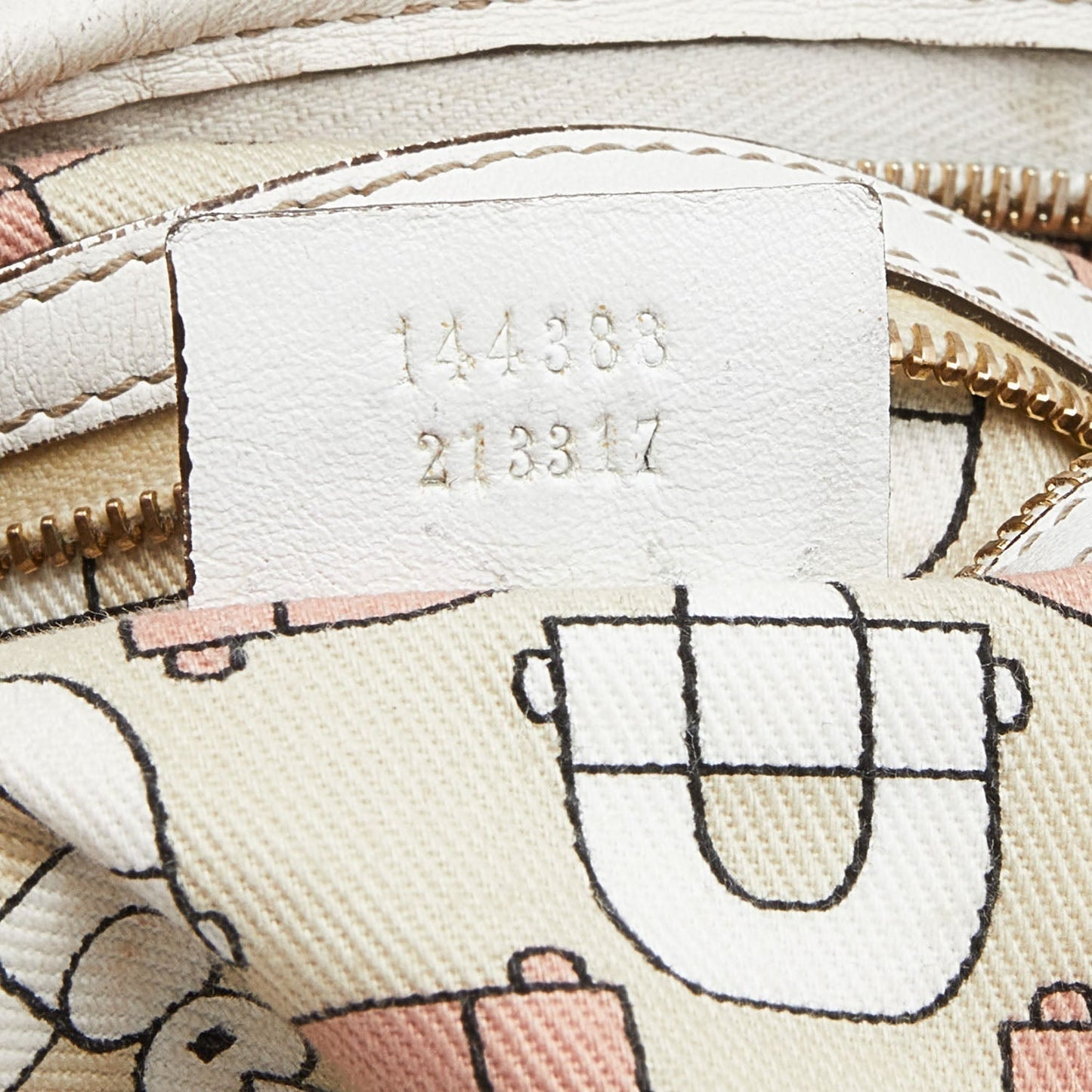 Gucci Beige/White GG Canvas And Leather Web Jolicoeur Charms Shoulder Bag