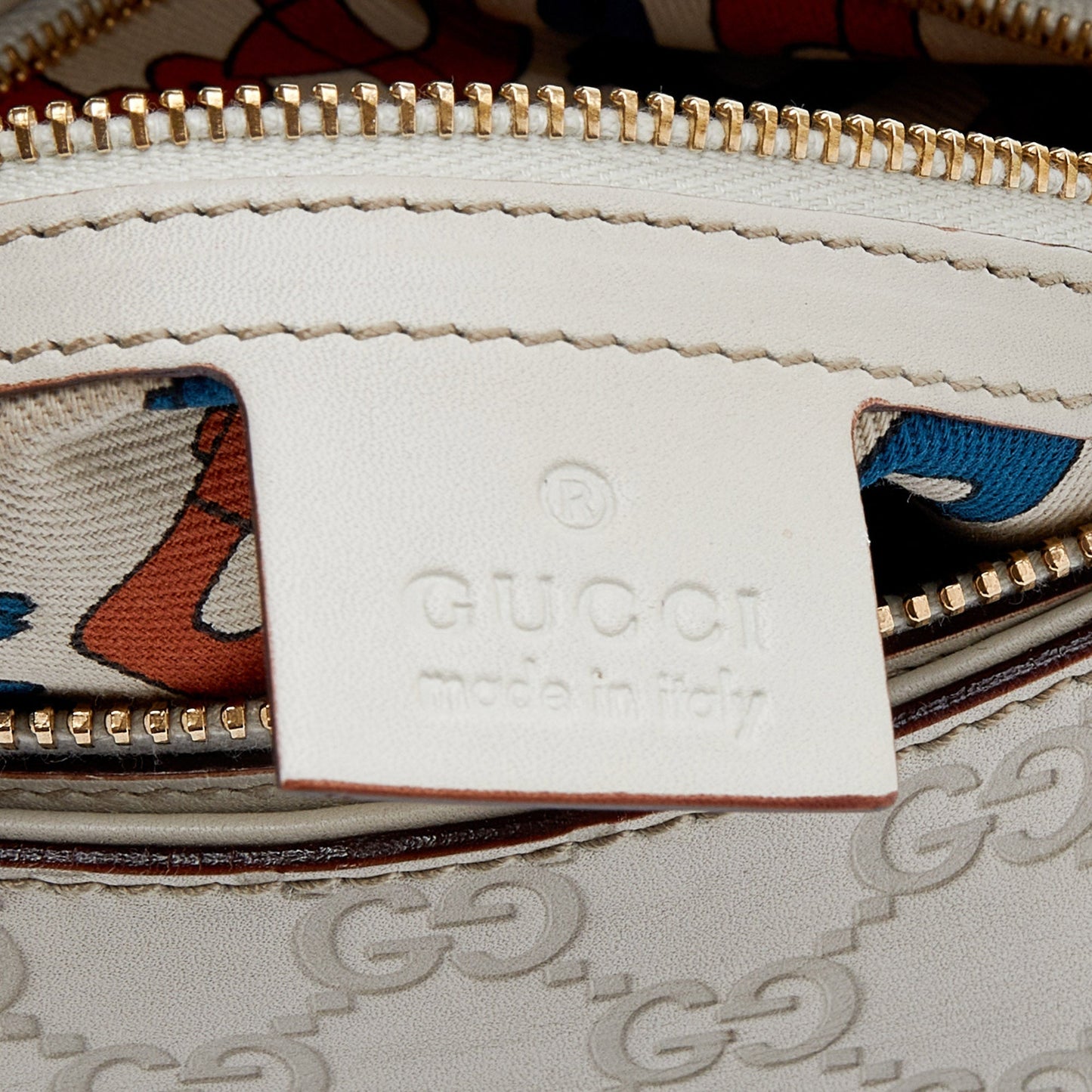 Gucci Off-White Guccissima Leather Creole Hobo