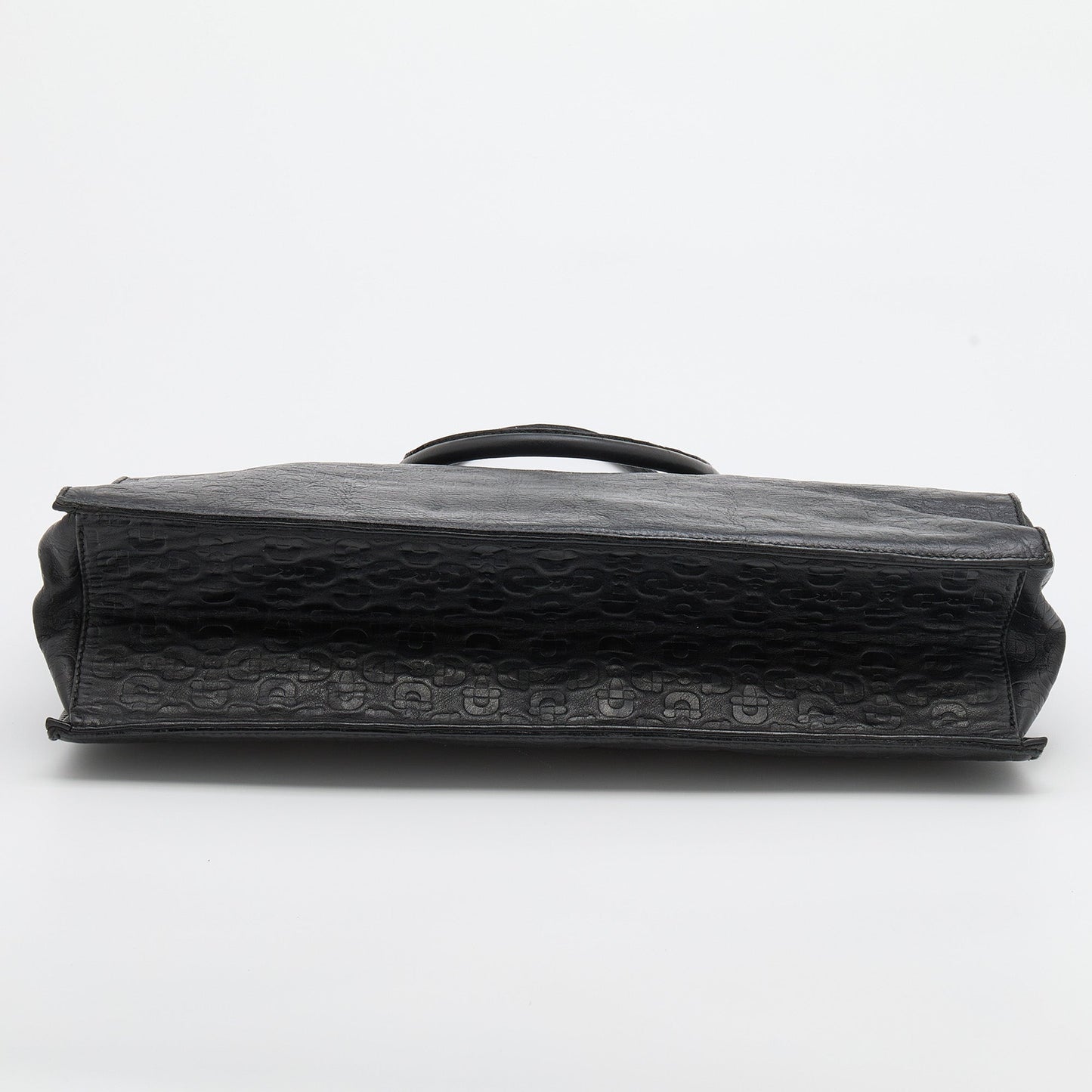 Gucci Black Horsebit Embossed Leather Large Tote