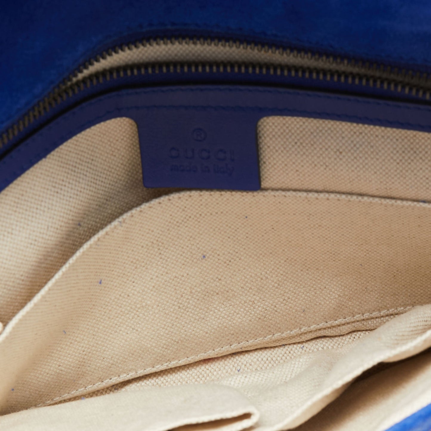 Gucci Royal Blue Patent Leather Bright Bit Clutch
