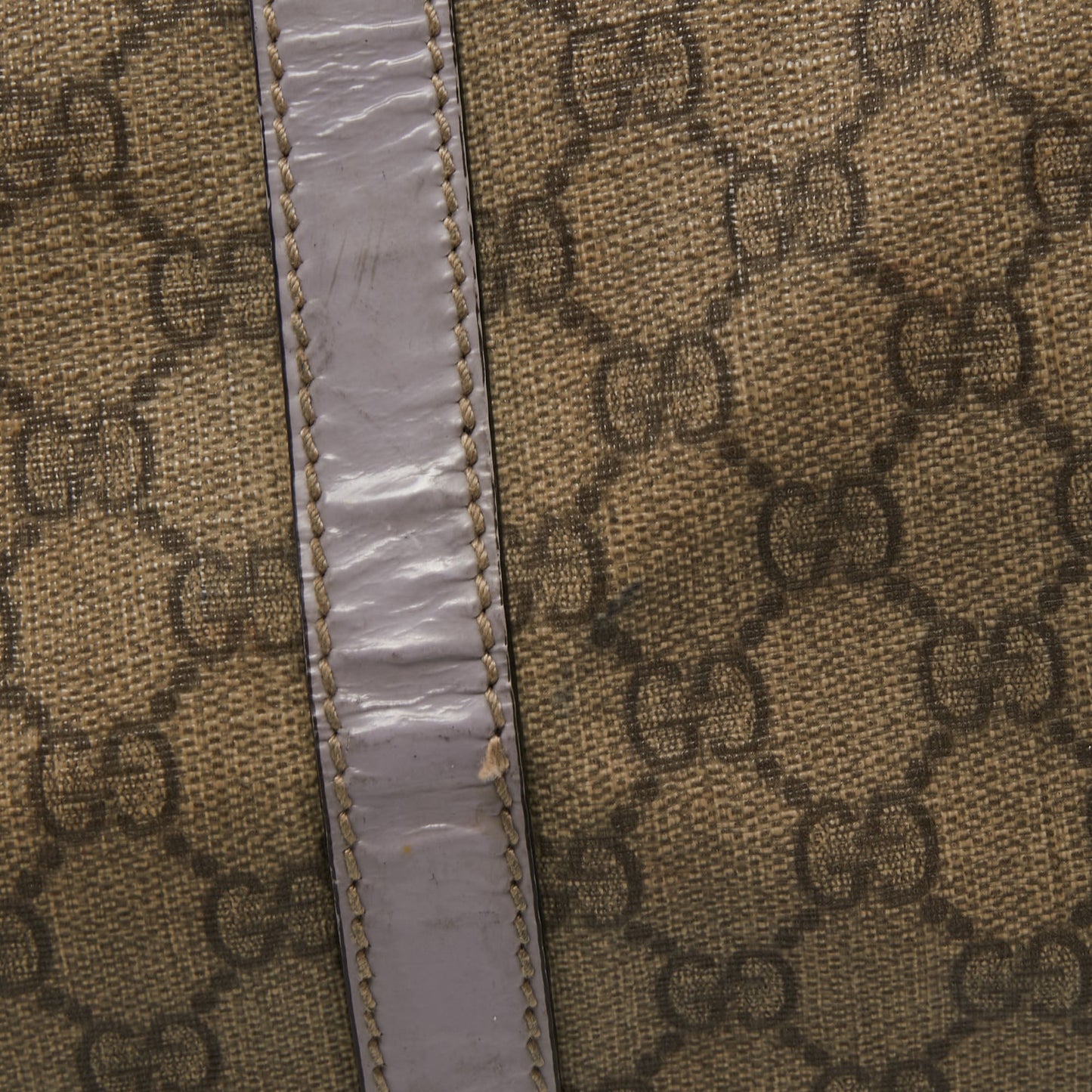Gucci Beige/Purple GG Supreme Canvas and Patent Leather Joy Boston Bag