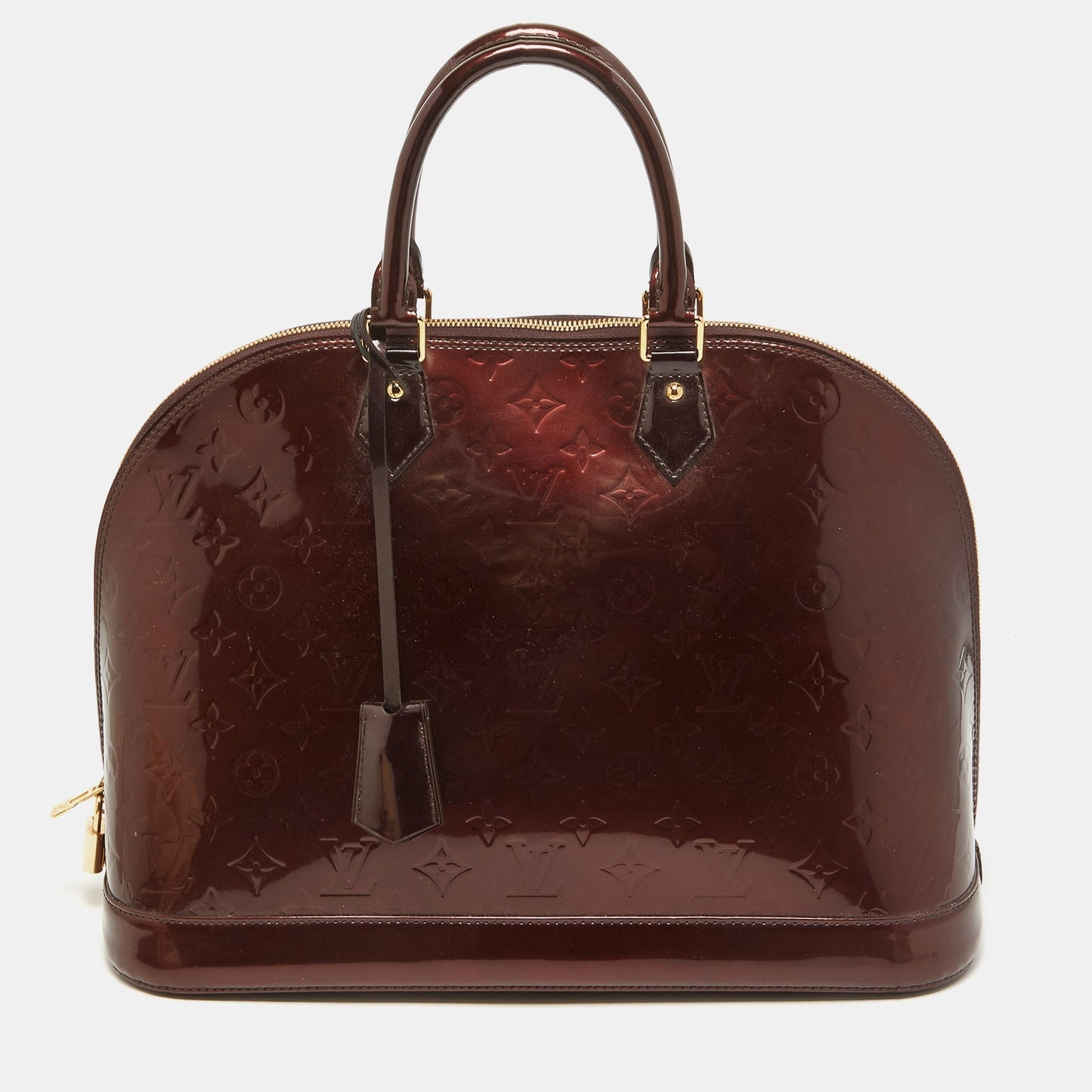 LOUIS VUITTON Amarante Monogram Vernis Alma GM Bag