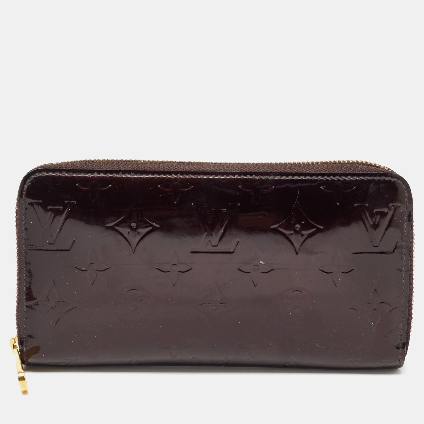LOUIS VUITTON Amarante Monogram Vernis Zippy Wallet