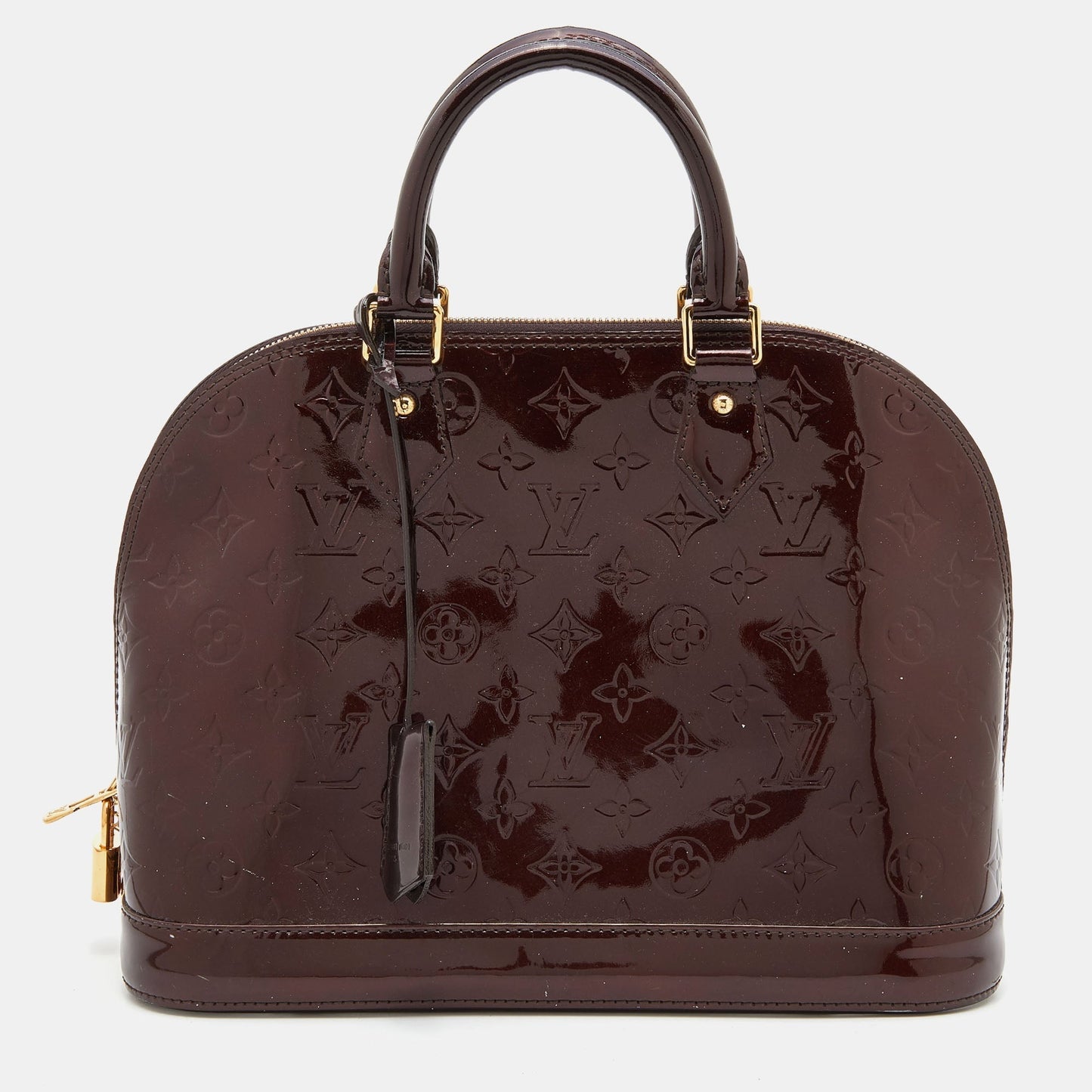 LOUIS VUITTON Amarante Monogram Vernis Alma PM Bag