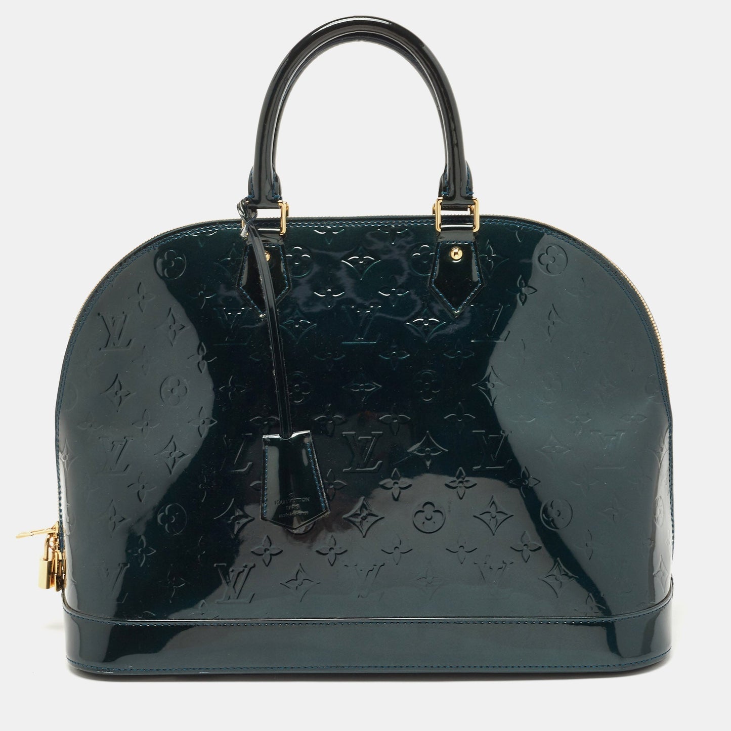 LOUIS VUITTON Green Monogram Vernis Alma GM Bag