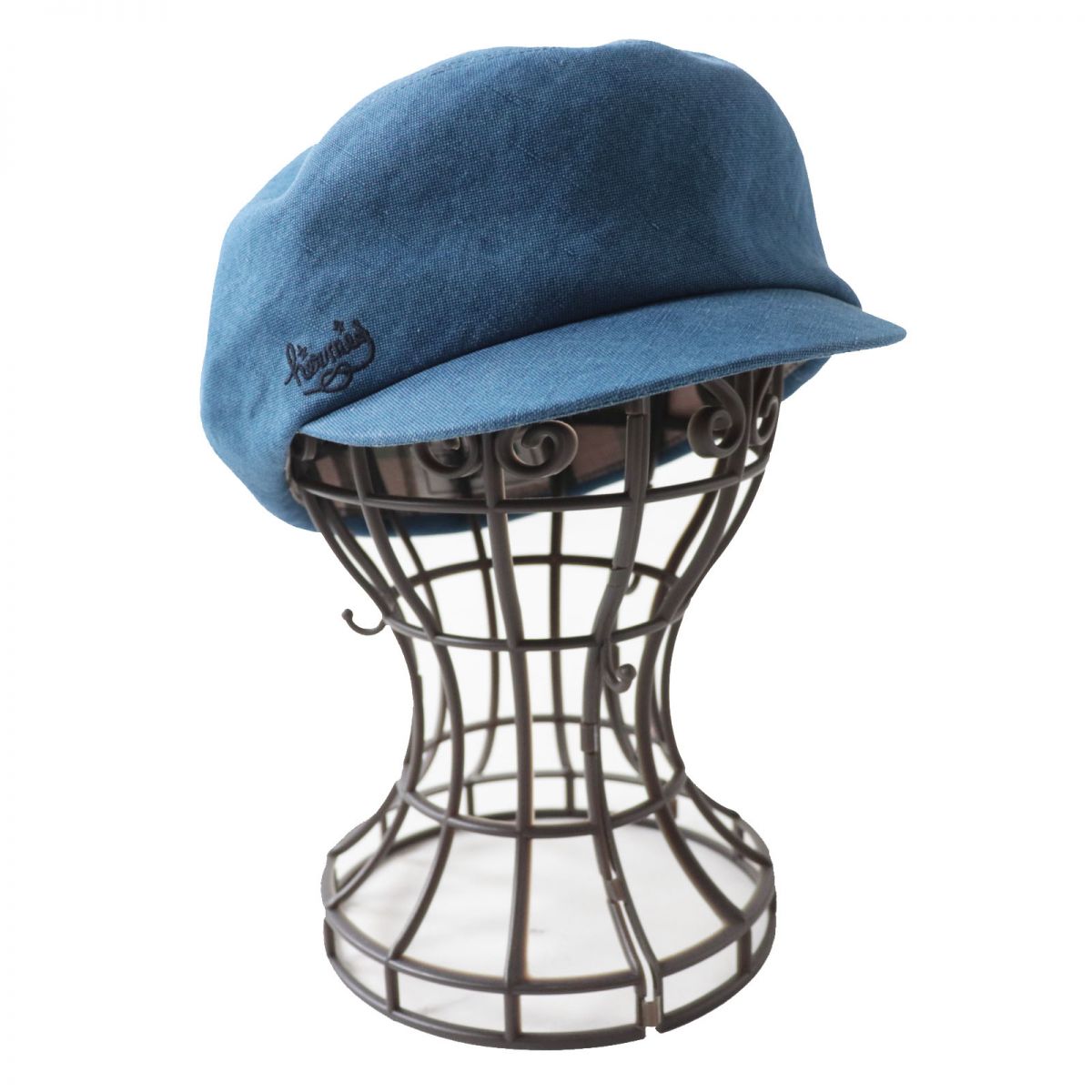 HERMES Casquette linen blue 58
