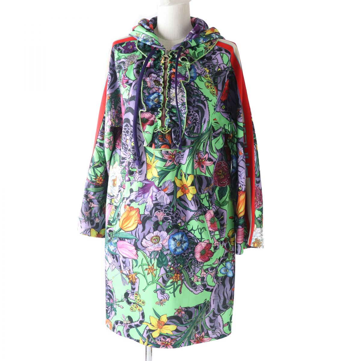 GUCCI Hoodie Outer material: 55% polyester, Outer material: 45% cotton, Part: 100% nylon Multi Women M Used